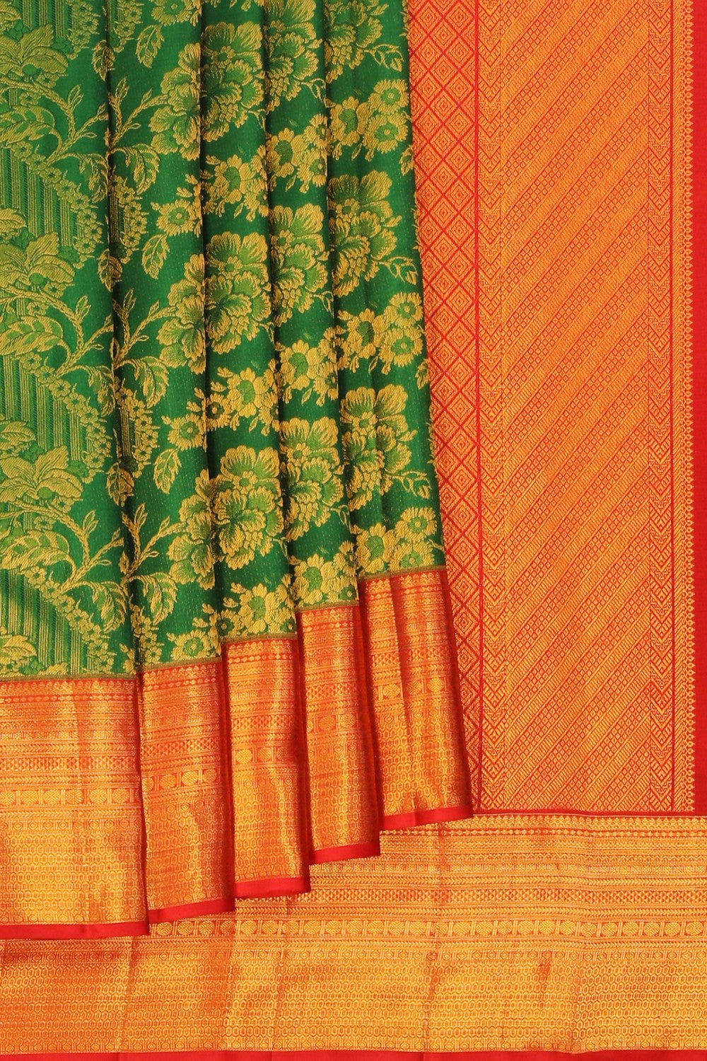 Image of Kanchipattu Brocade Green Saree